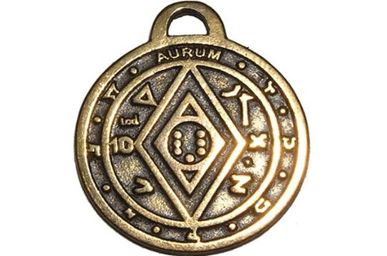Coin amulet for luck and wealth
